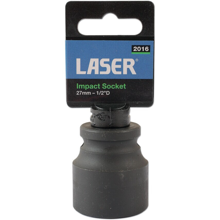 Impact Socket 1/2"D 27mm with Retail POS