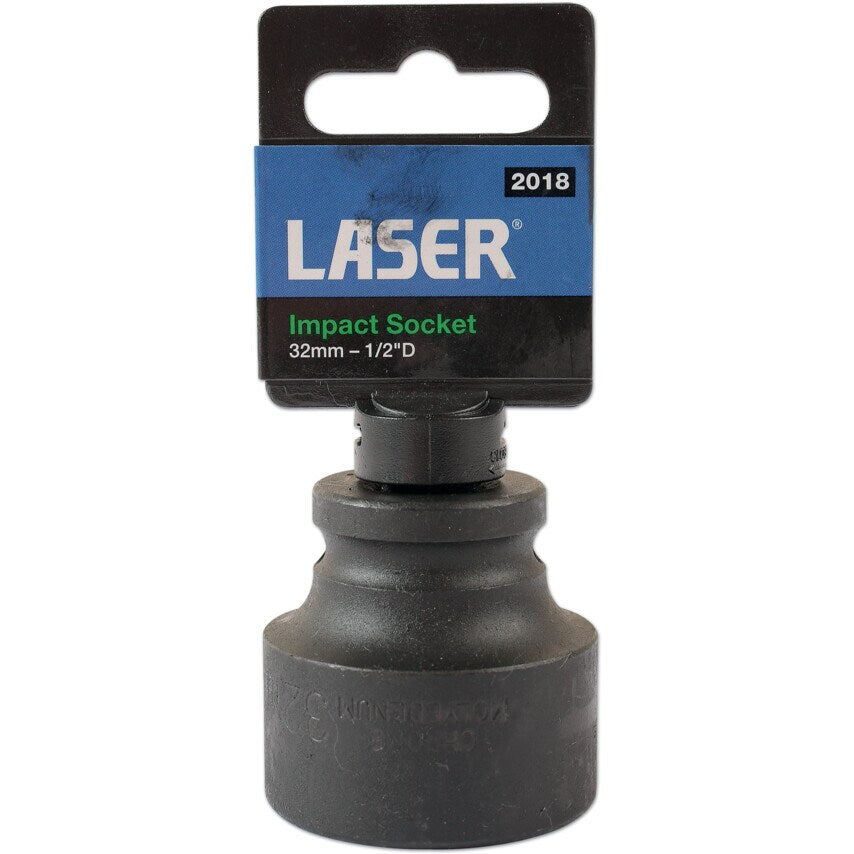 Impact Socket 1/2"D 32mm with Retail POS