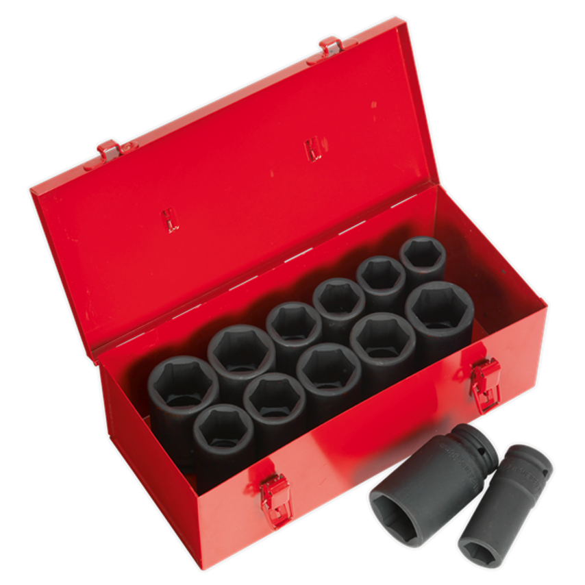Impact Socket Set13 Piece Deep 3/4" Square Drive Metric/Imperial