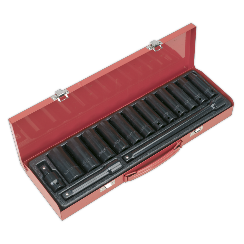 Impact Socket Set15 Piece 1/2" Square Drive Deep Metric