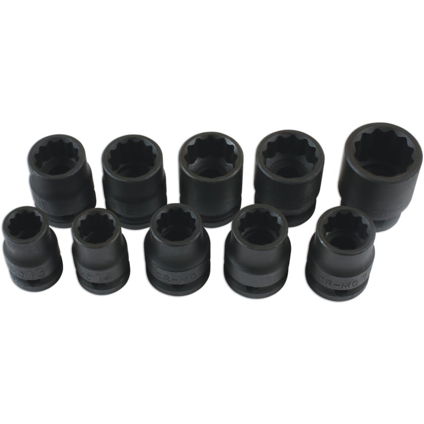 Impact Socket Set 1/2inch Drive 10-Piece