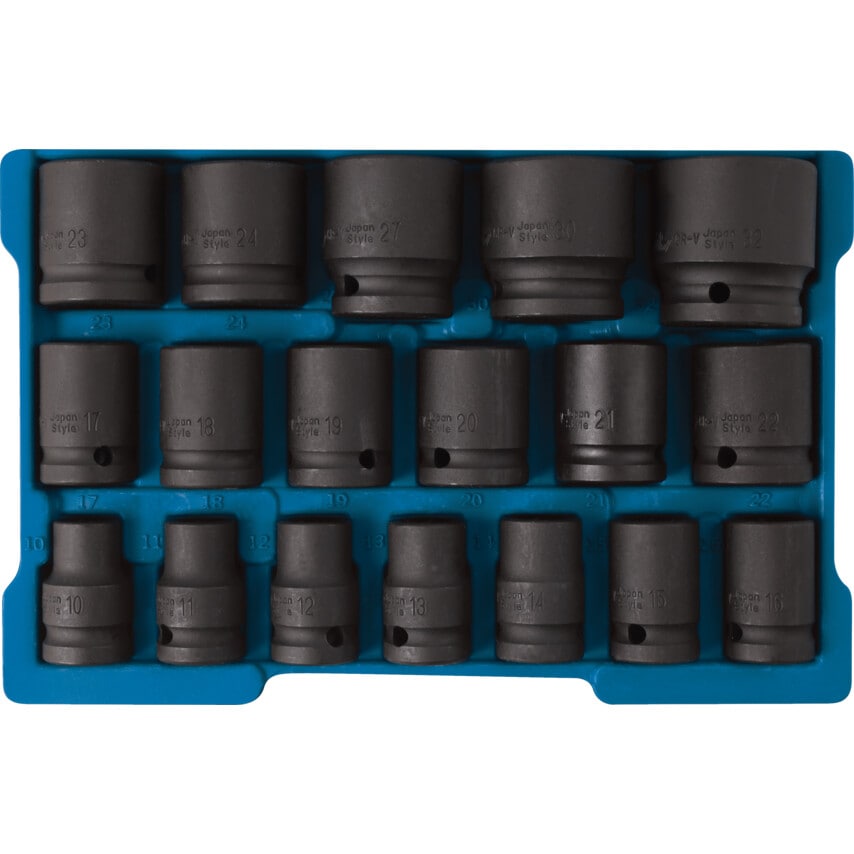 Impact Socket Set 1/2inch Drive 18-Piece