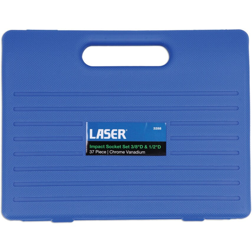 Impact Socket Set 3/8inch Drive 1/2inch Drive 37-Piece