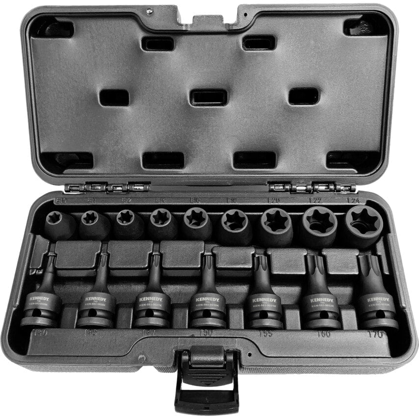 Impact TORX Socket Set, 1/2in. Square Drive, Set of 16