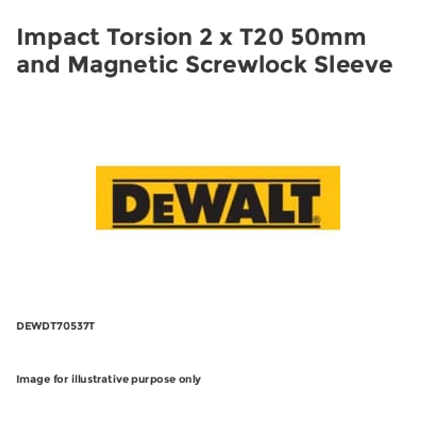 Impact Torsion 2 x T20 50mm and Magnetic Screwlock Sleeve