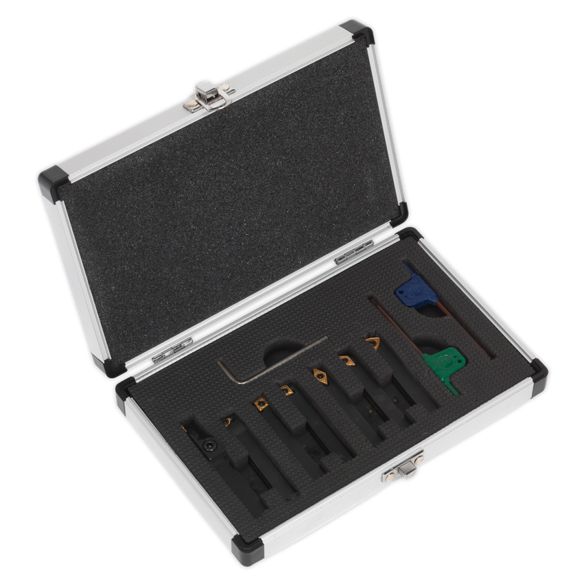 Indexble 10mm Lathe Turning Tool Set 7 Piece