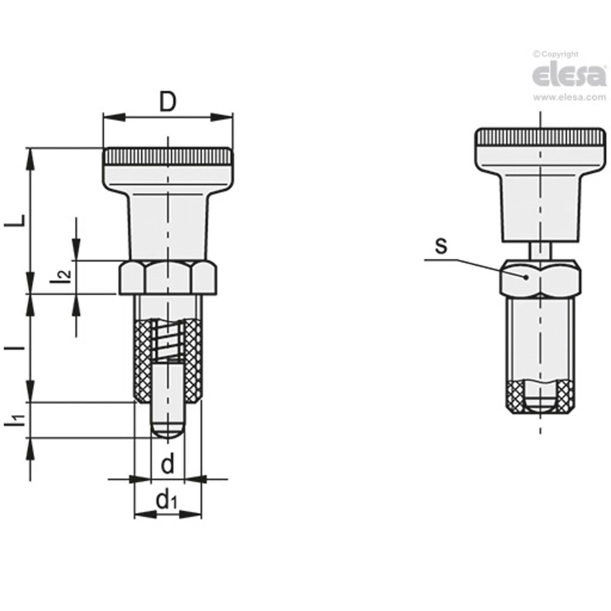 Indexing plunger-PMT.100-SST-8-M16x1,5-A-C6 Red