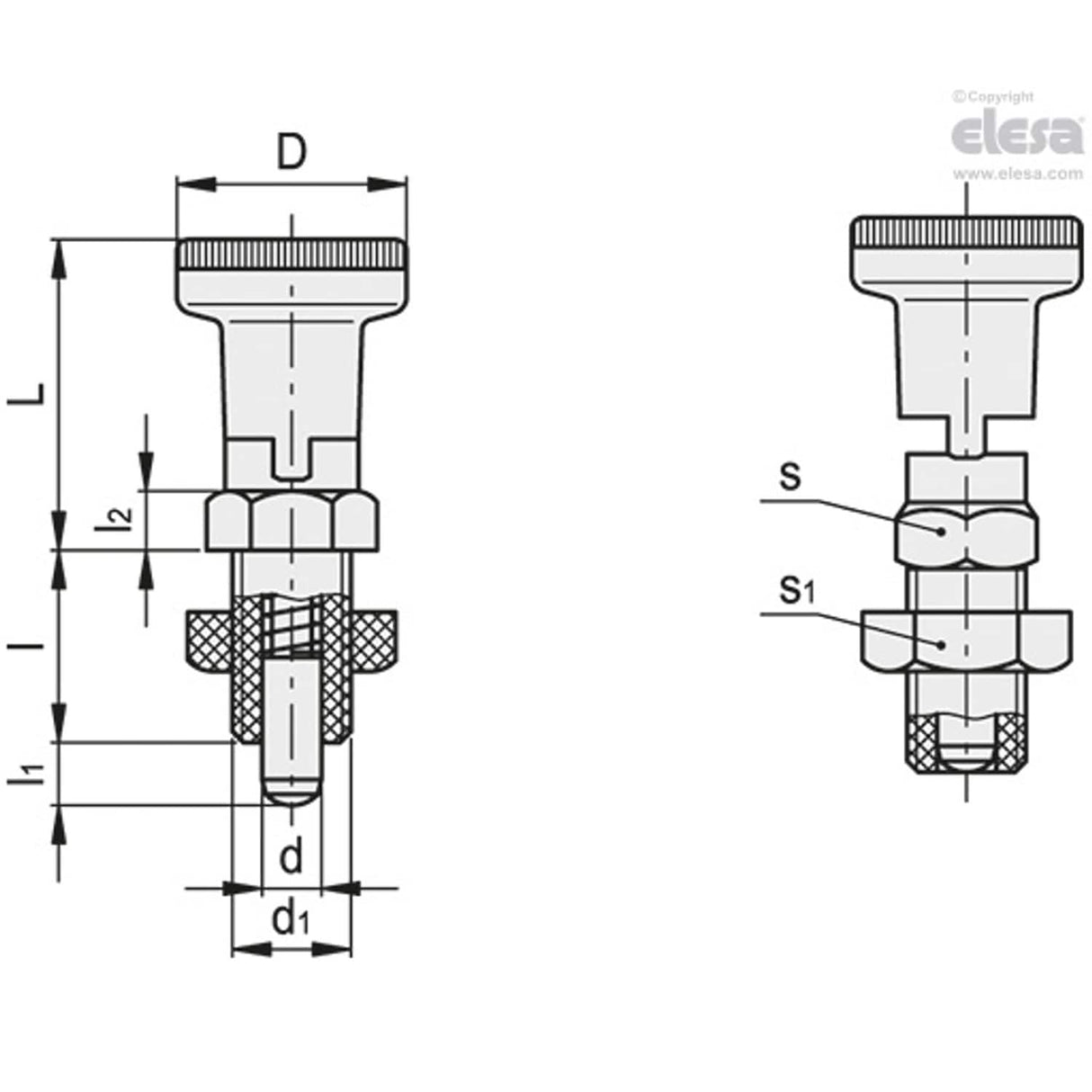 Indexing plunger-PMT.101-6-M12x1,5-AK-C6 Red