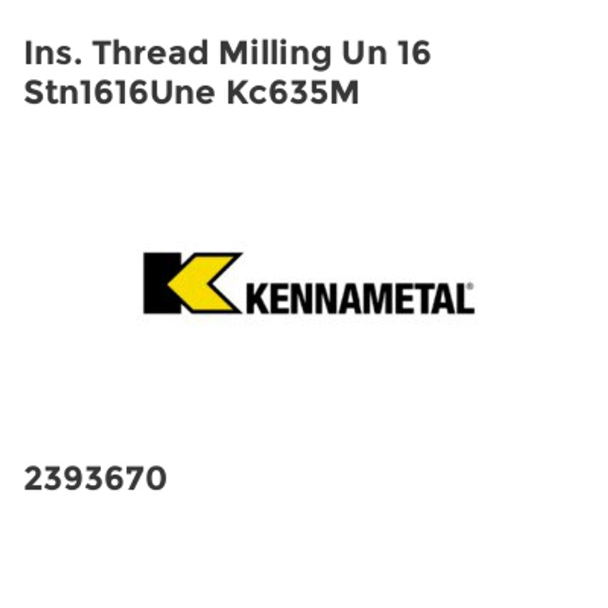 Ins. Thread Milling Un 16 Stn1616Une Kc635M