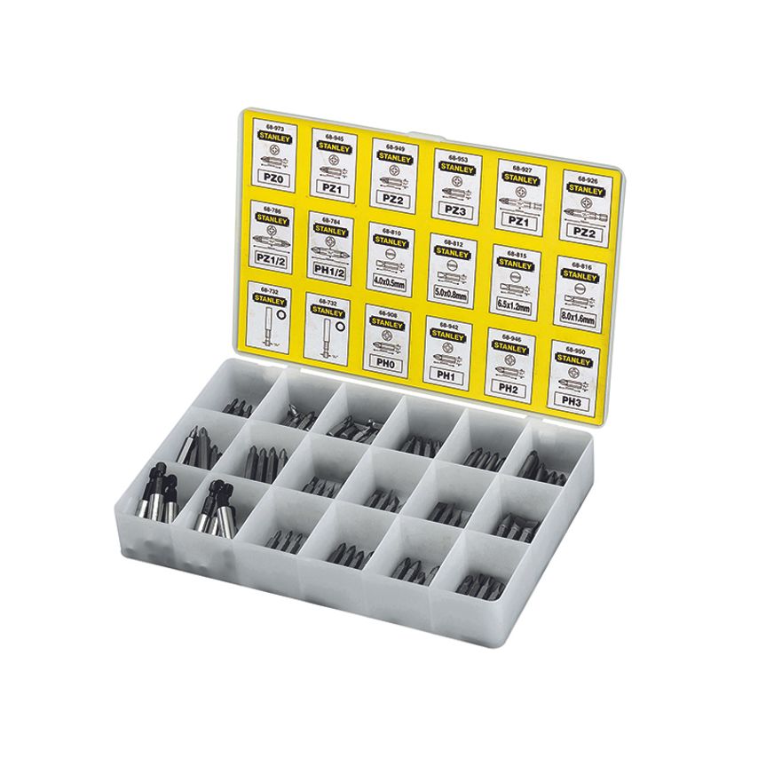 Insert Bits & Magnetic Bit Holders Assorted Tray, 200 Piece STA168741