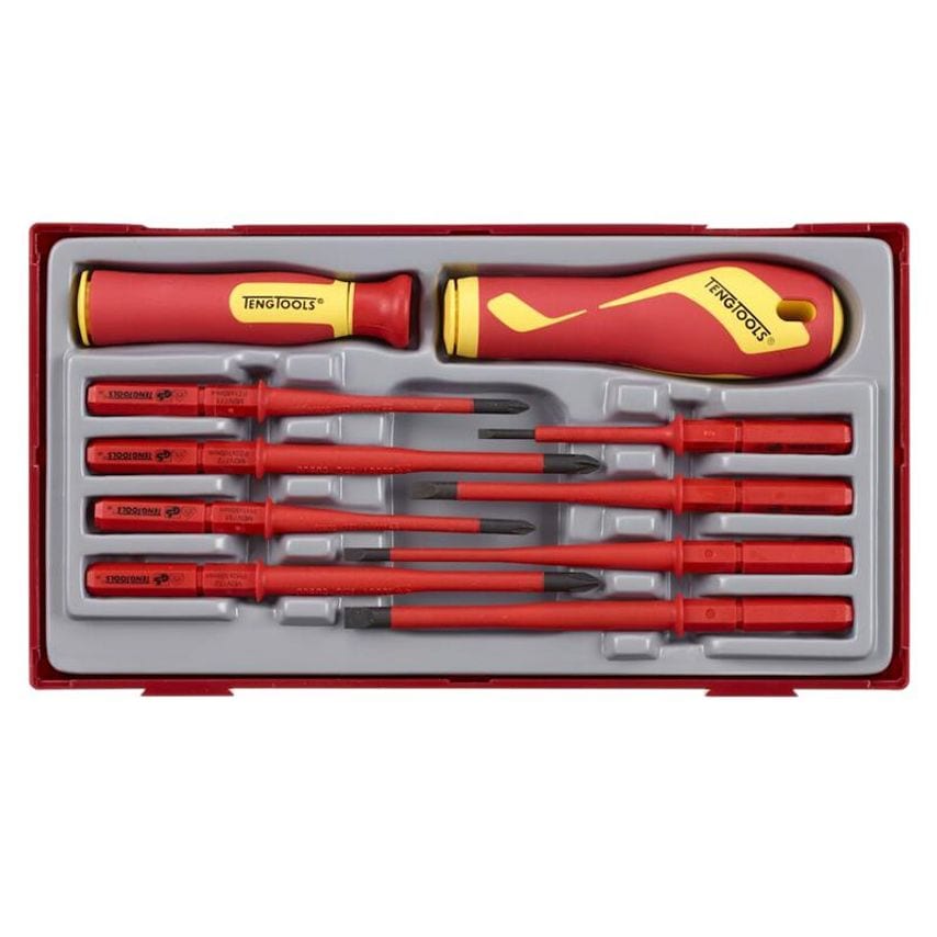 Insulated Interchangeable Blade Screwdriver Set 10pc TENTTV710N