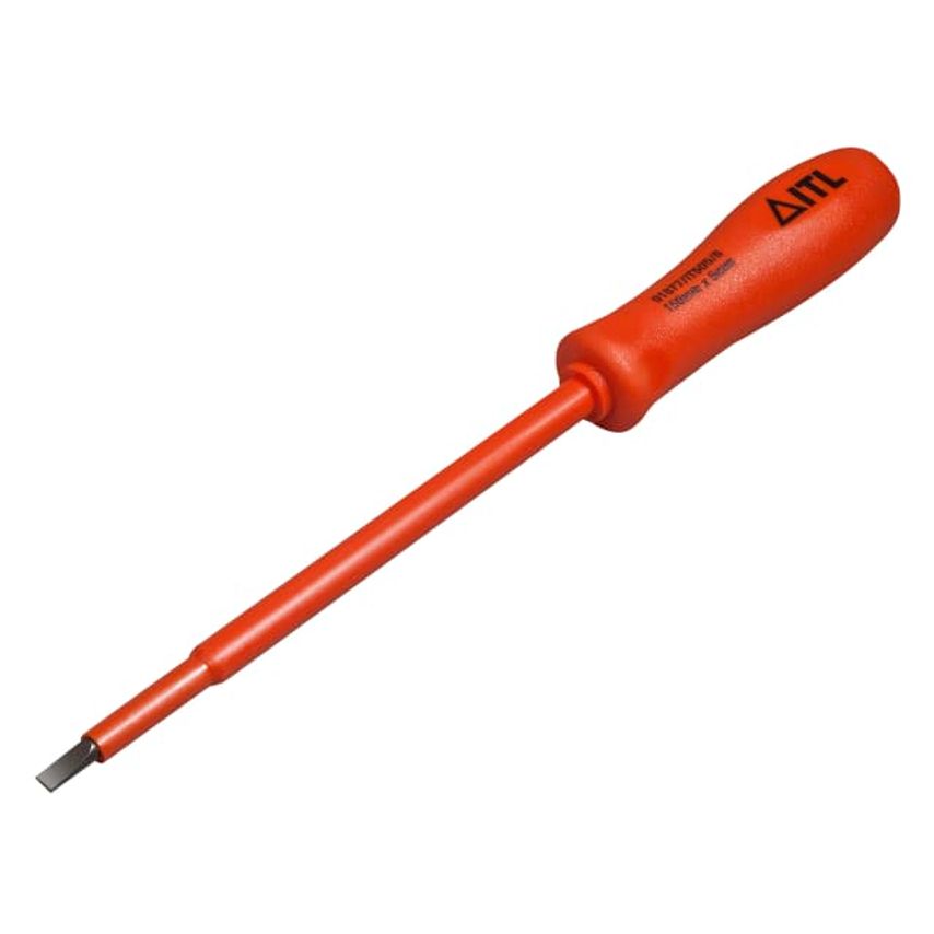 Insulated Slim Slotted Screwdriver 150 x 8mm