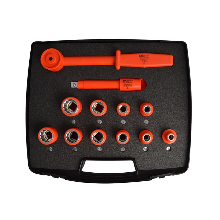 Insulated Socket Set of 12 1/2in Drive ITL03100