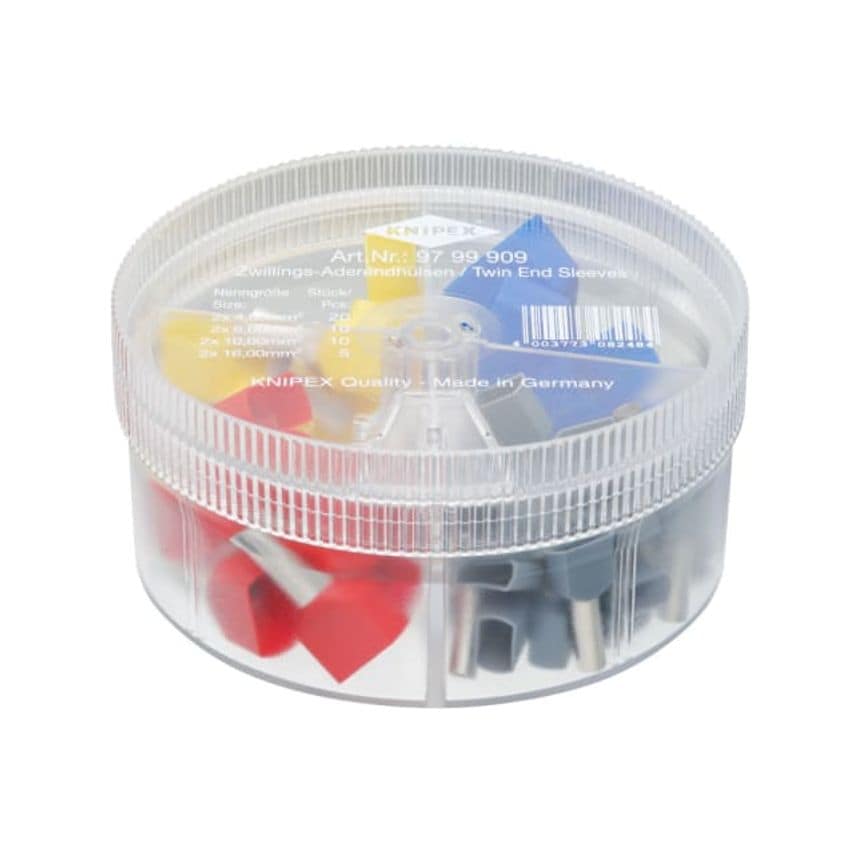 Insulated Twin Wire Ferrules Assortment Box 45 Piece