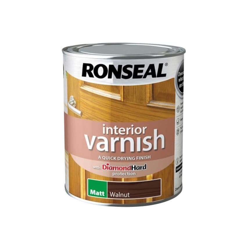 Interior Varnish Quick Dry Matt Walnut 750ml