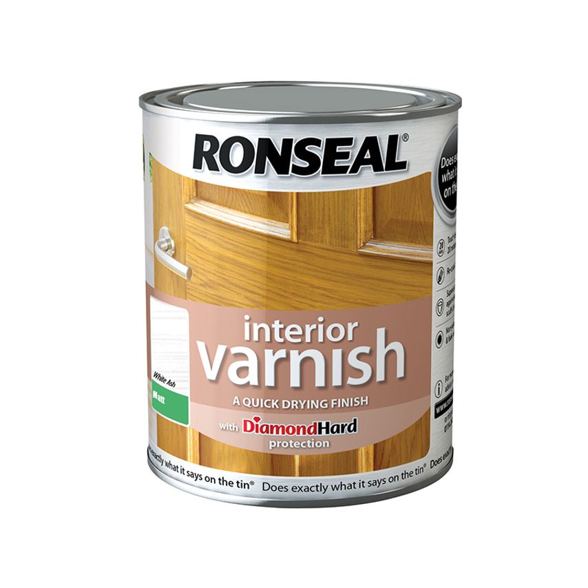Interior Varnish Quick Dry Matt White Ash 750ml RSLIVMWA750