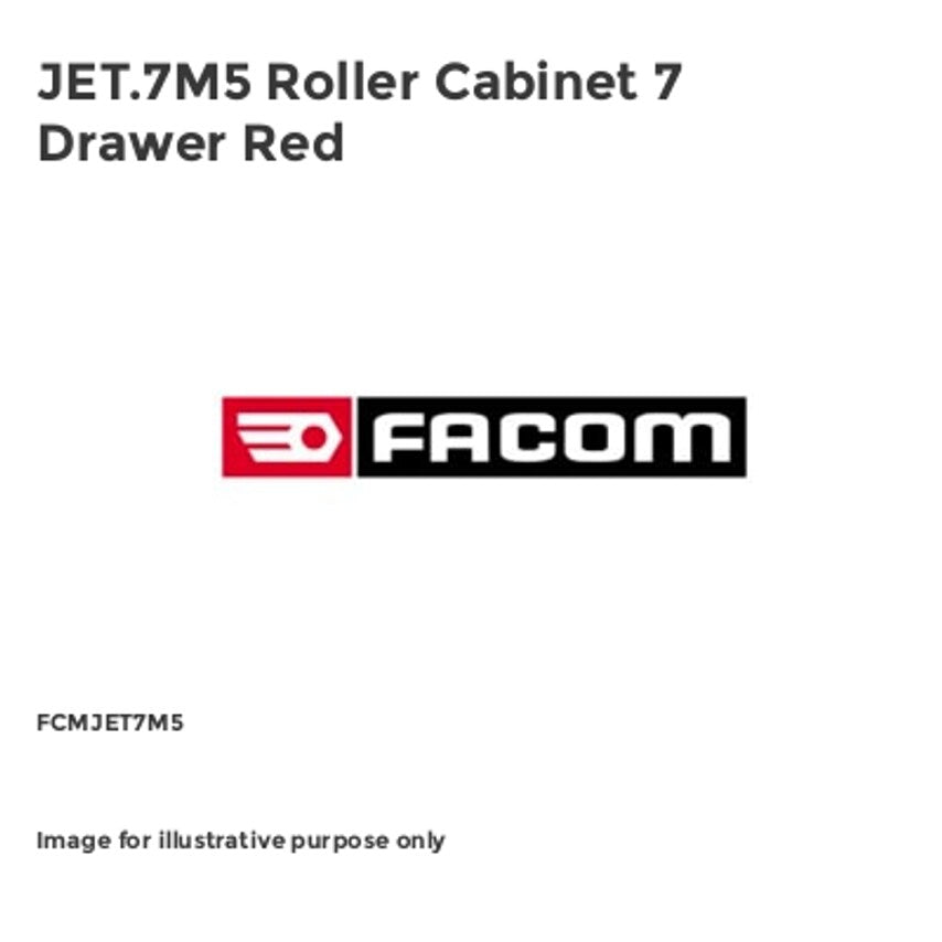 JET.7M5 Roller Cabinet 7 Drawer Red