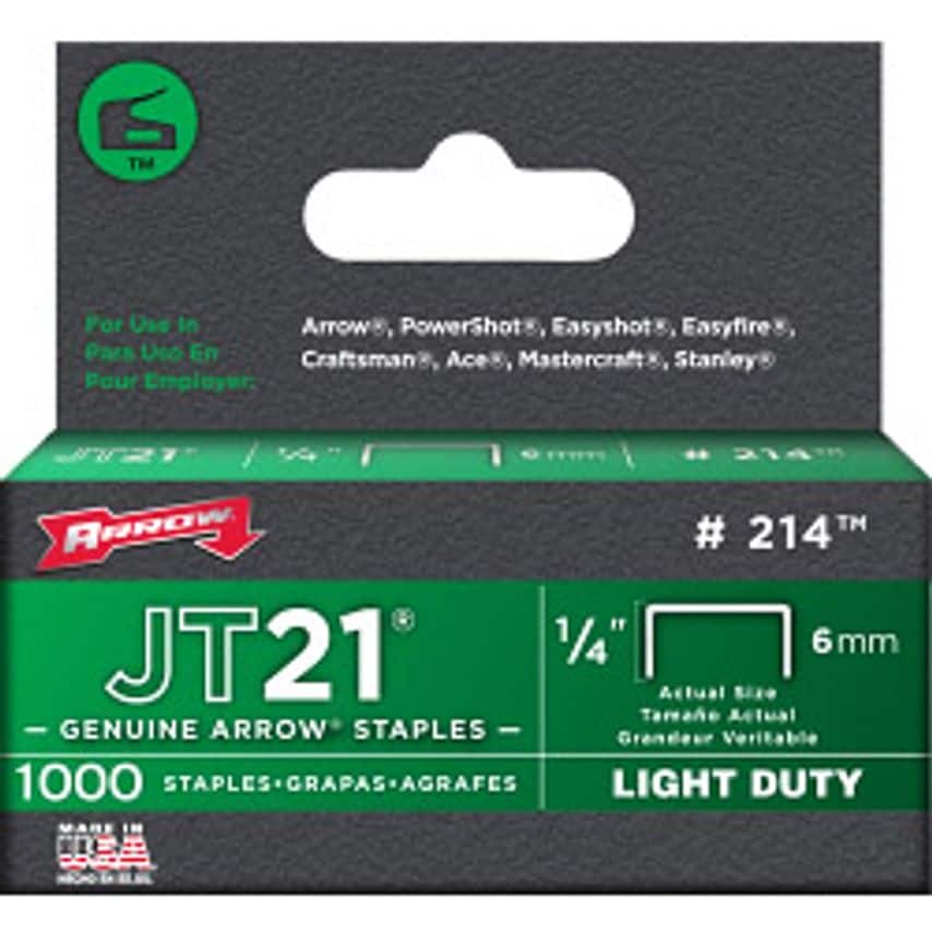 JT21/T27 Staples 6mm 1/4" (1000)