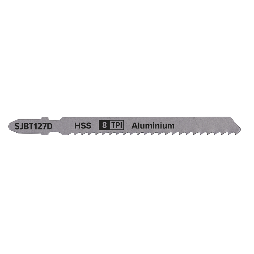Jigsaw Blade Aluminium 100mm 8tpi, Pack of 5