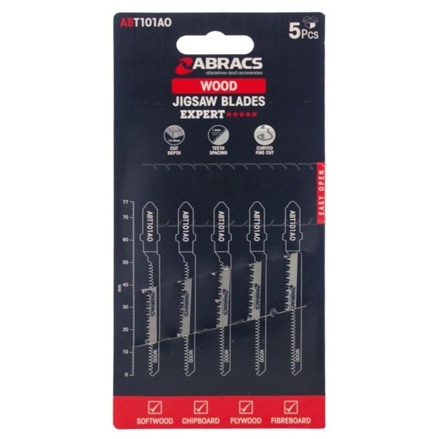 Jigsaw Blade for Wood Clean Curved Cut Pack of 5