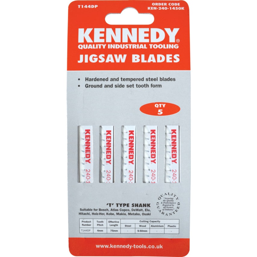 Jigsaw Blades Equivalent to Bosch T144DP) PKT-5