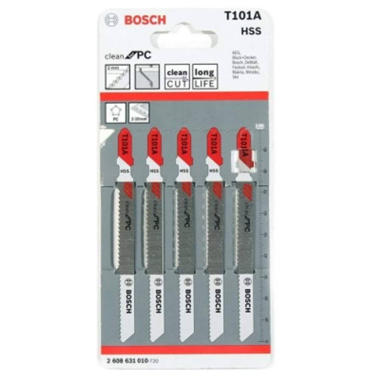 Jigsaw Blades T101A Special for Acrylics Perspex Polycarbonate (Pack of 5)
