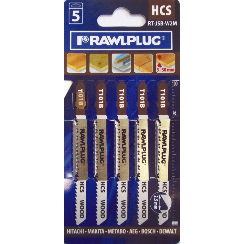 Jigsaw Blades for Wood Medium Pack of 5