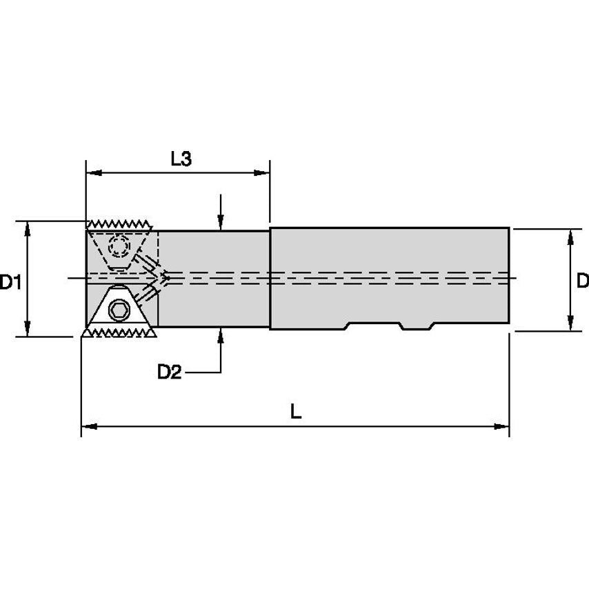 K165TM2RW125STN27D Thread Mill Double Insert With Coolant
