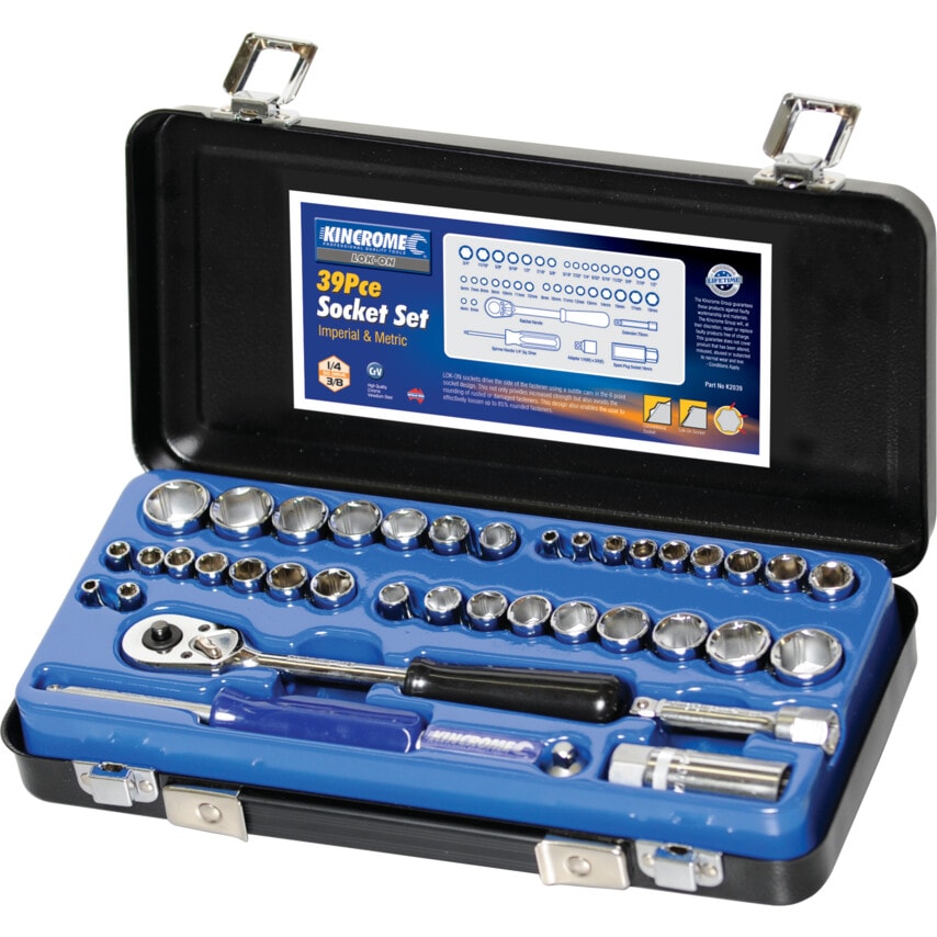 K2039 PMO-39PC 1/4, 3/8D Lok-On SK Set