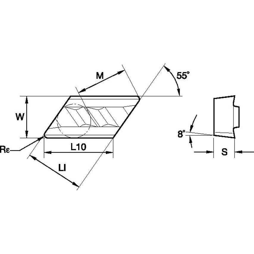 KCGX110304R15 Top Notch Profiling Insert