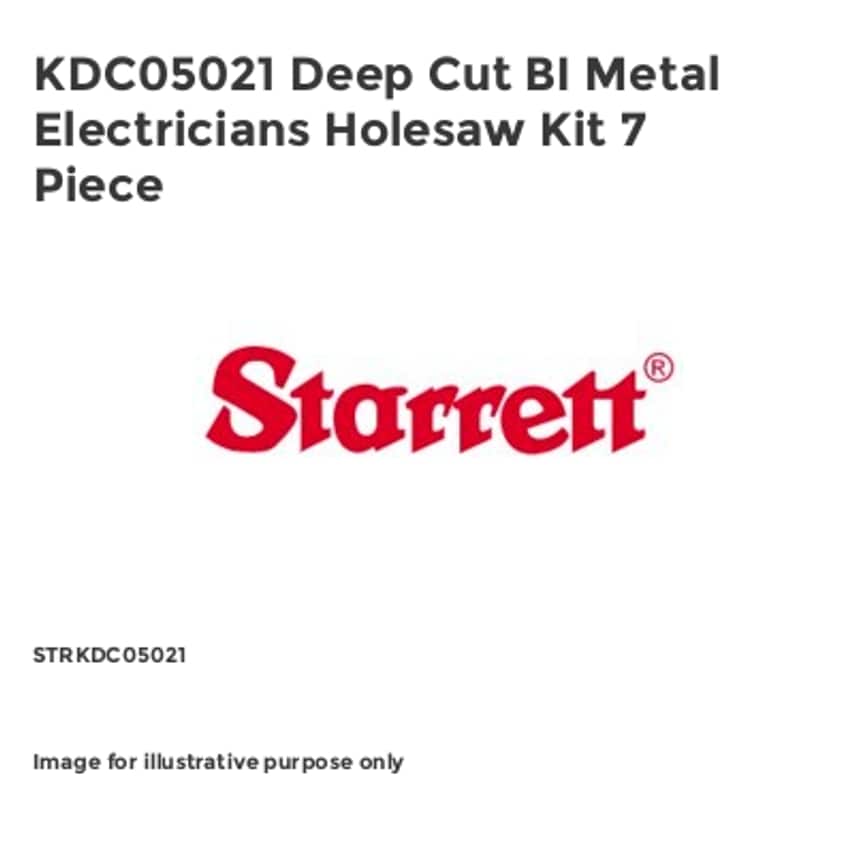 KDC05021 Deep Cut BI Metal Electricians Holesaw Kit 7 Piece