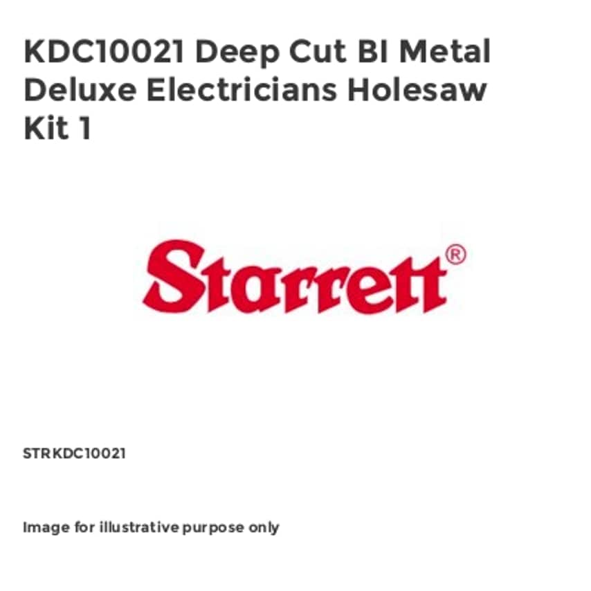 KDC10021 Deep Cut BI Metal Deluxe Electricians Holesaw Kit 1 STRKDC10021