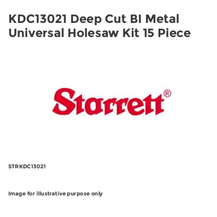 KDC13021 Deep Cut BI Metal Universal Holesaw Kit 15 Piece STRKDC13021