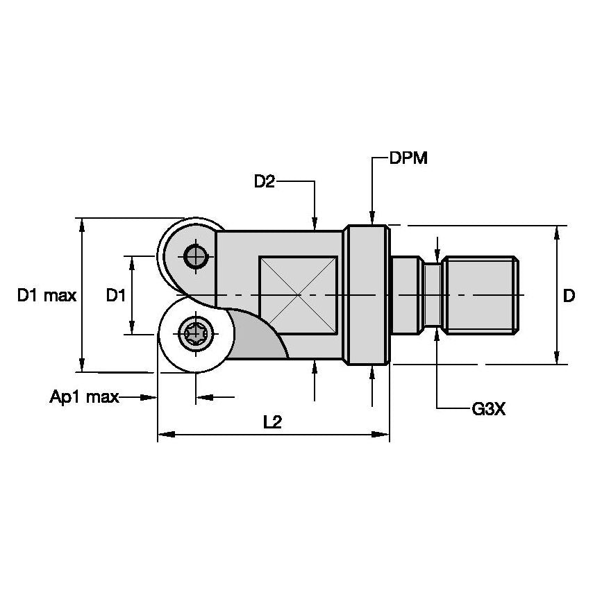 KDM100RD1003M12138 Modular Steel Milling Cutter