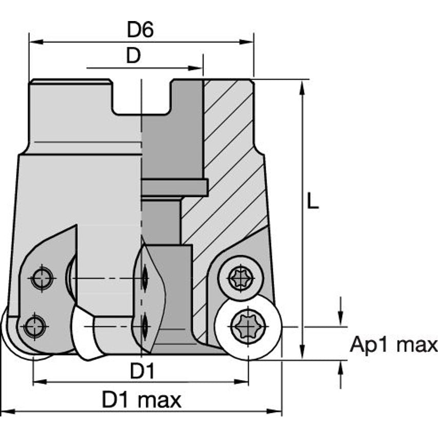 KDM300RD12S100 Shell Mill Cutter For Die & MO