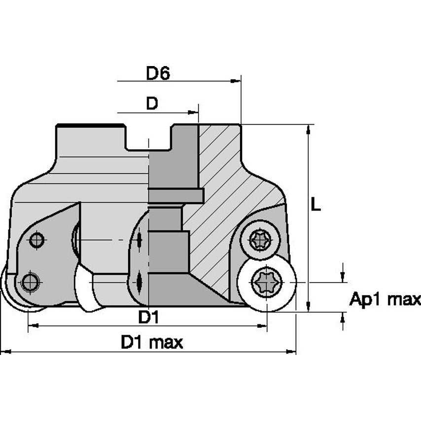 KDM400RD16S125 3HELL Mill Cutter For Die & MO