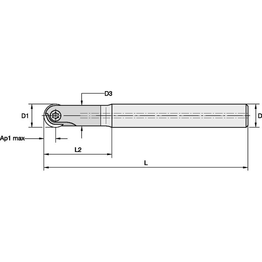 KDMB1000R906A100HNC KDMB Ball Nose Holder Carb. NEC