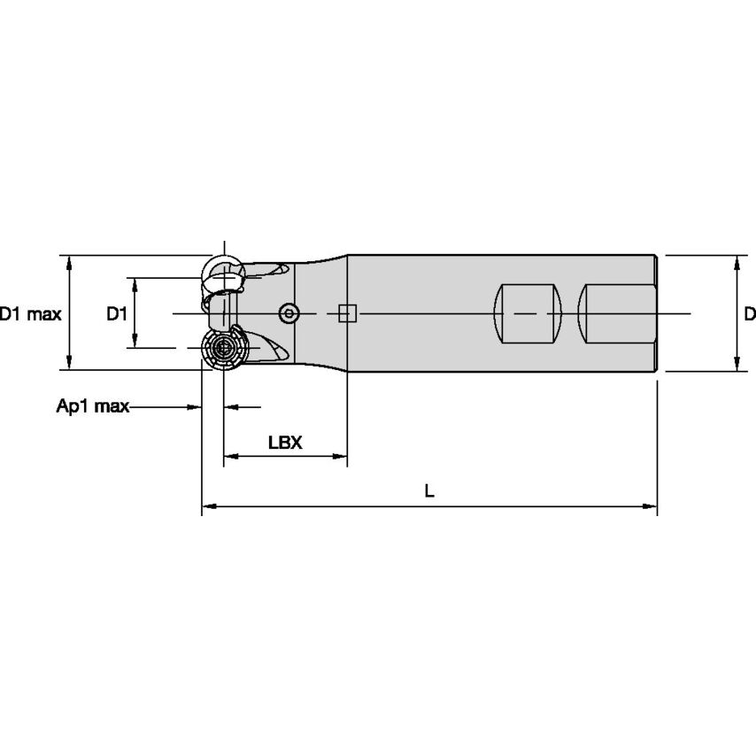 KDR125R1202W100L200 Inch Cutter KDR D1.250 Z2 Weld