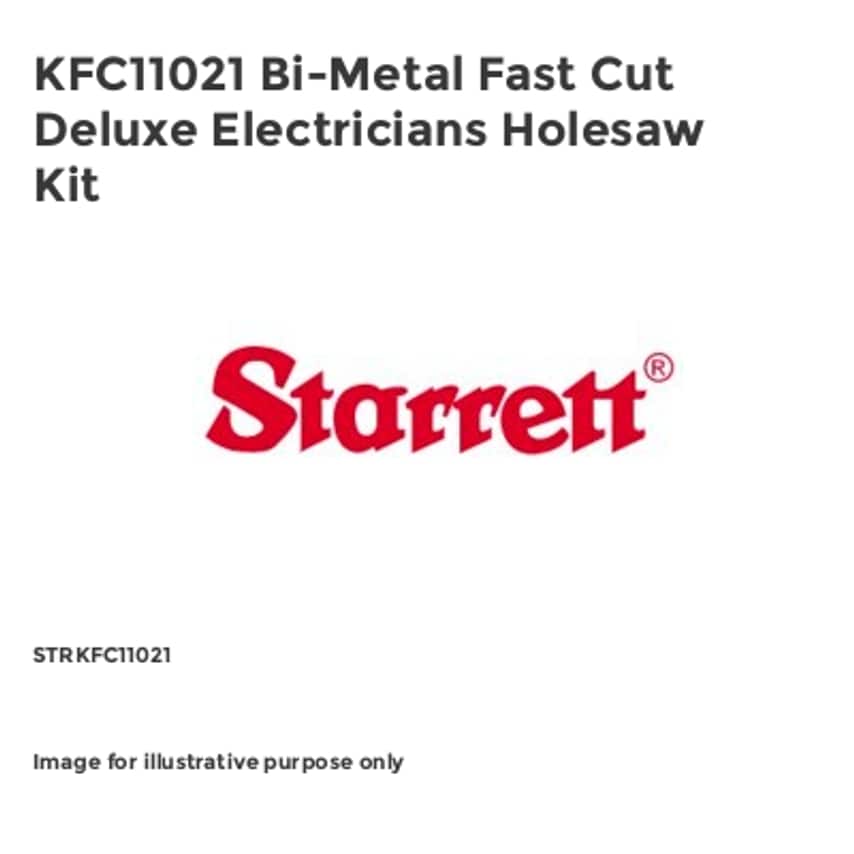 KFC11021 Bi-Metal Fast Cut Deluxe Electricians Holesaw Kit