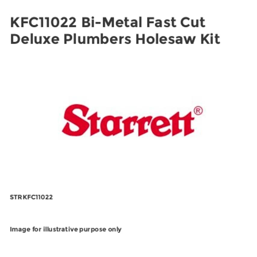 KFC11022 Bi-Metal Fast Cut Deluxe Plumbers Holesaw Kit STRKFC11022