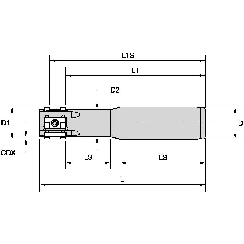KGEM0750R3SS075 Diameter .758 In Long End Mill Groo