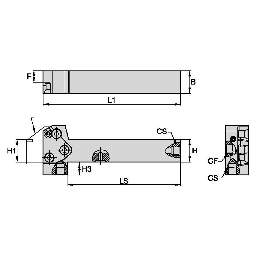 KGMSR2525M65C Modular Toolholder Size 65