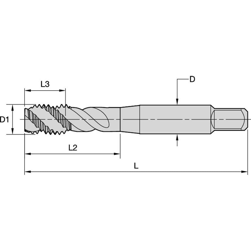 KHSST28692 Tap Bottom SPFL M3 X 0.5 D3 2