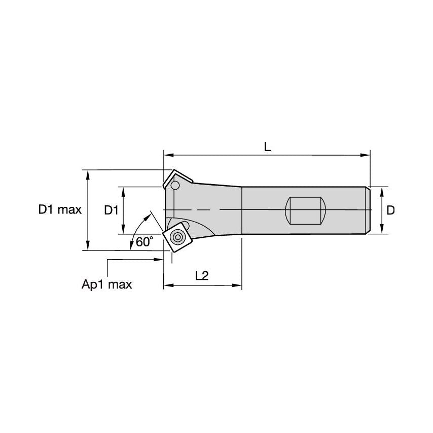 KIPR100SD260 Screw-On Insert End Mills