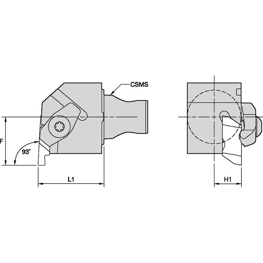 KM20NER325 KM20 Radial KENLOC Grooving RH