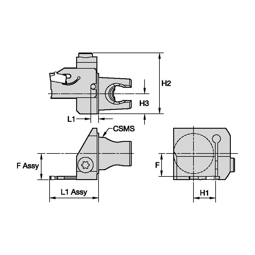 KM25BSL KM25 Cut-Off Side Mount LH A2B