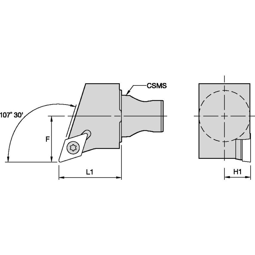 KM25SDQCR1130 KM25 Screw-On RH 107 30' DC..