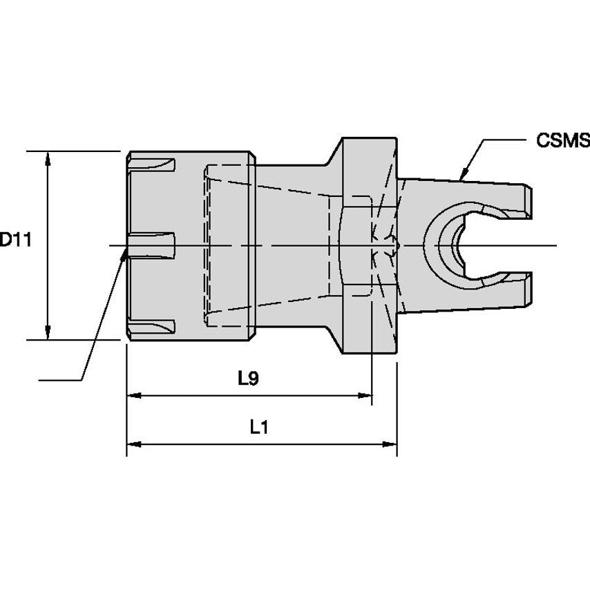 KM3225ER1635km3225 Collet Chuck ER16 x 35m