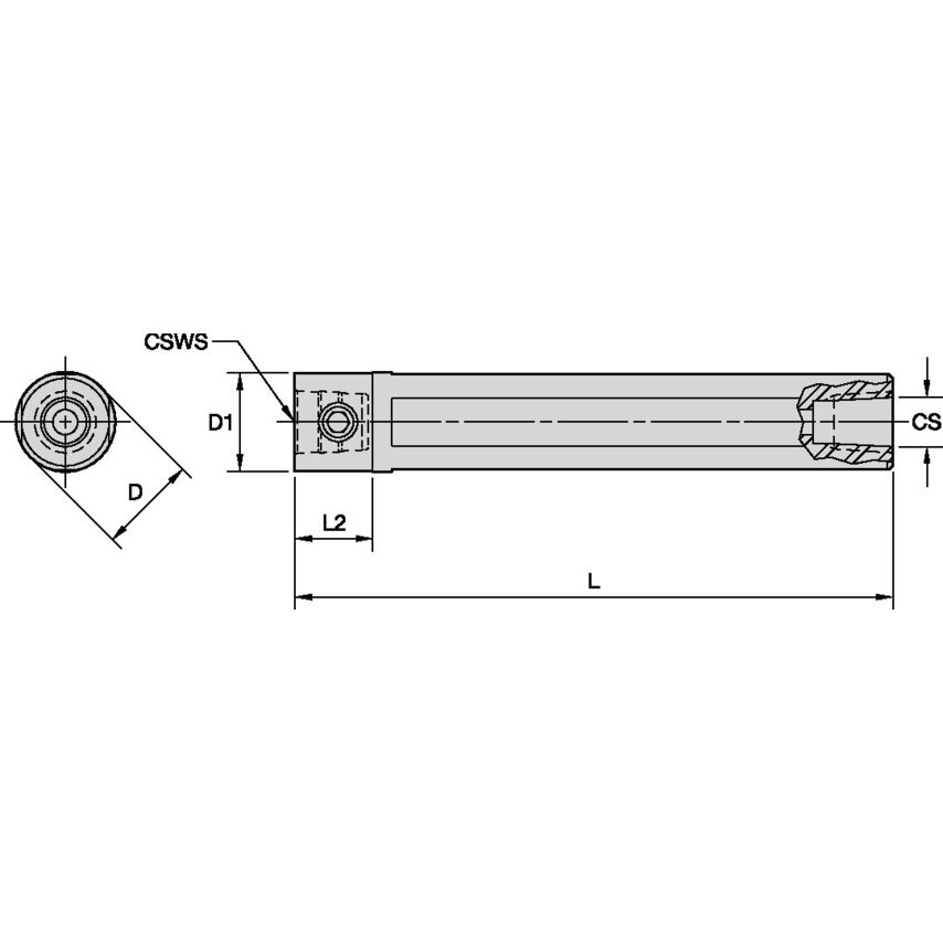 KM3225NCMS32 KM3225 Round Shank 32X220MM