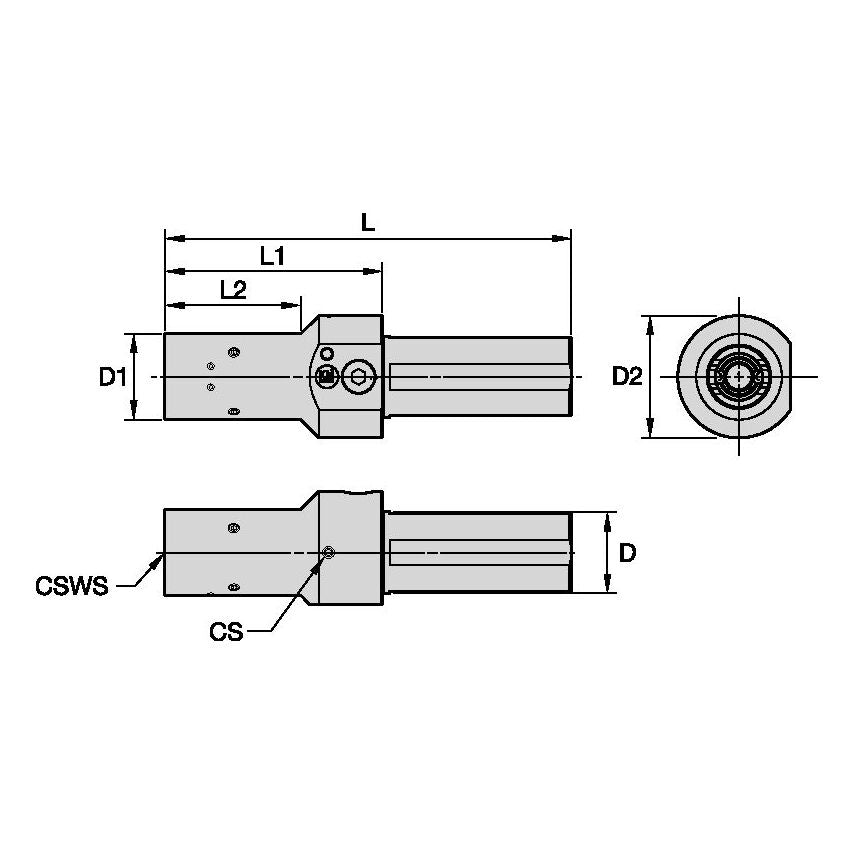KM32CLNSS3255 KM32 KM-LOC Round Shank 32 X
